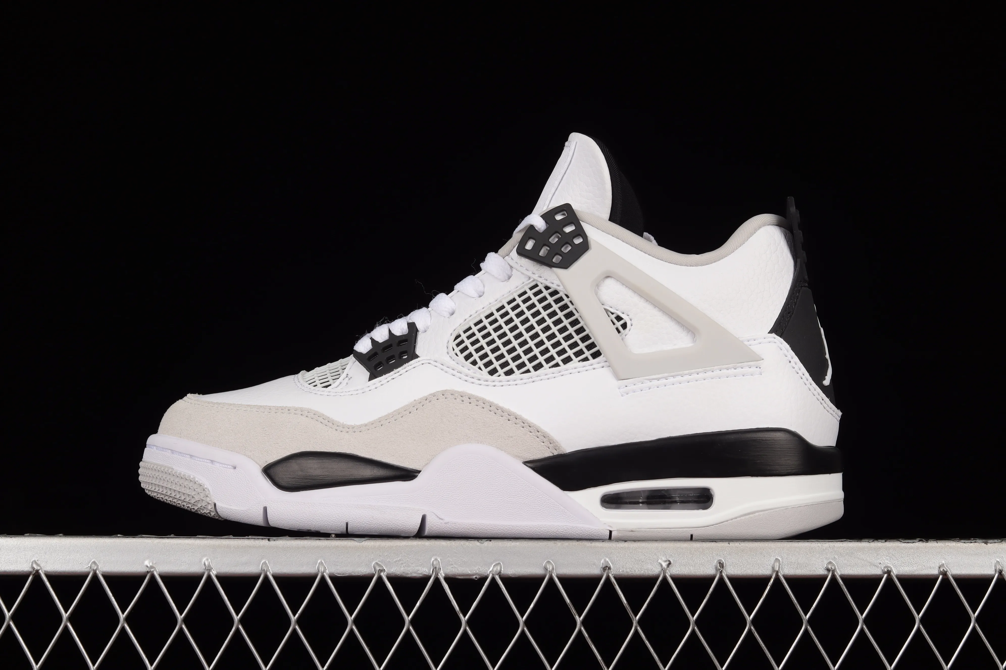 All categories Air Jordan Jordan series basketball shoes Air Jordan 4 L version Air Jordan 4 "Military Black" AJ4 Joe 4 gray and black stitching DH6927-111